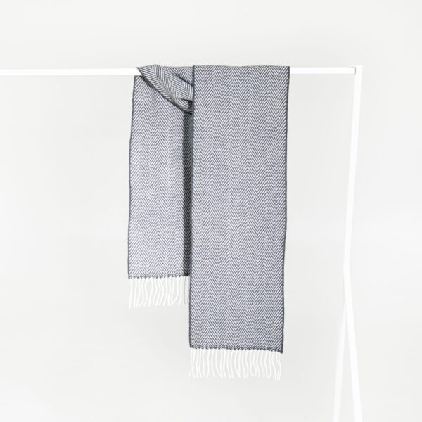 FOXFORD OXFORD/WHITE ėriukų vilnos ir kašmyro šalikas