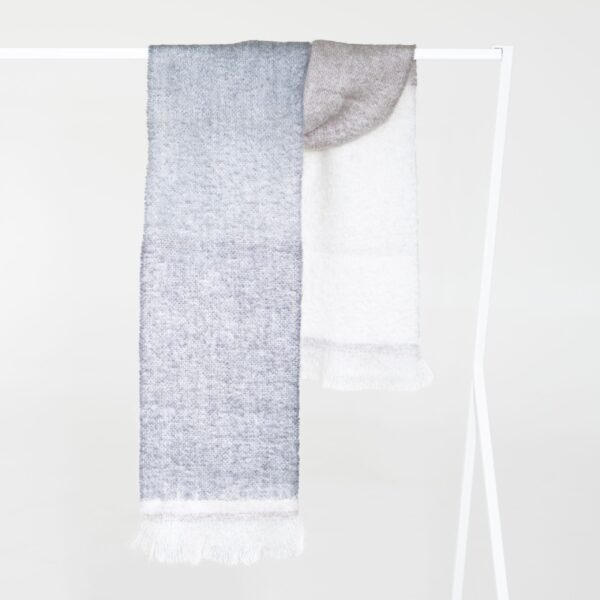 FOXFORD GREY & MINK moheros vilnos šalikas